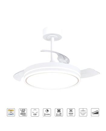 STAR  S * VENTILADOR PEQUEÑO LED - BLANCO